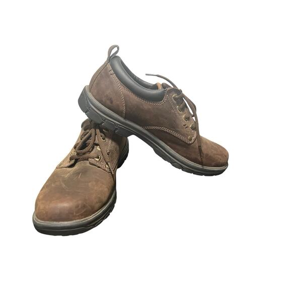 Skechers Segment Rilar Men\'s Work Comfort Shoes Relaxed Fit Brown Oxfords Sz 12 main image 9